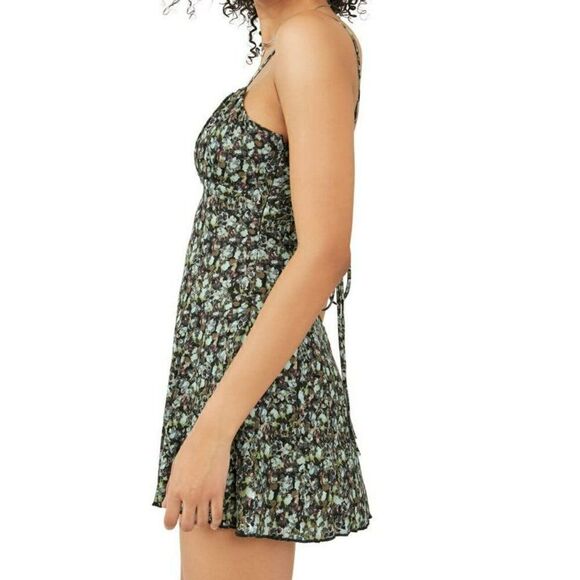 Free People - Size S - Jamie Floral Print Minidress in Black Combo - Picture 4 of 7